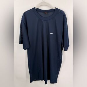 Vintage Nike Mesh Jersey T Shirt 90s Mens Large Embroidered Swoosh Blue